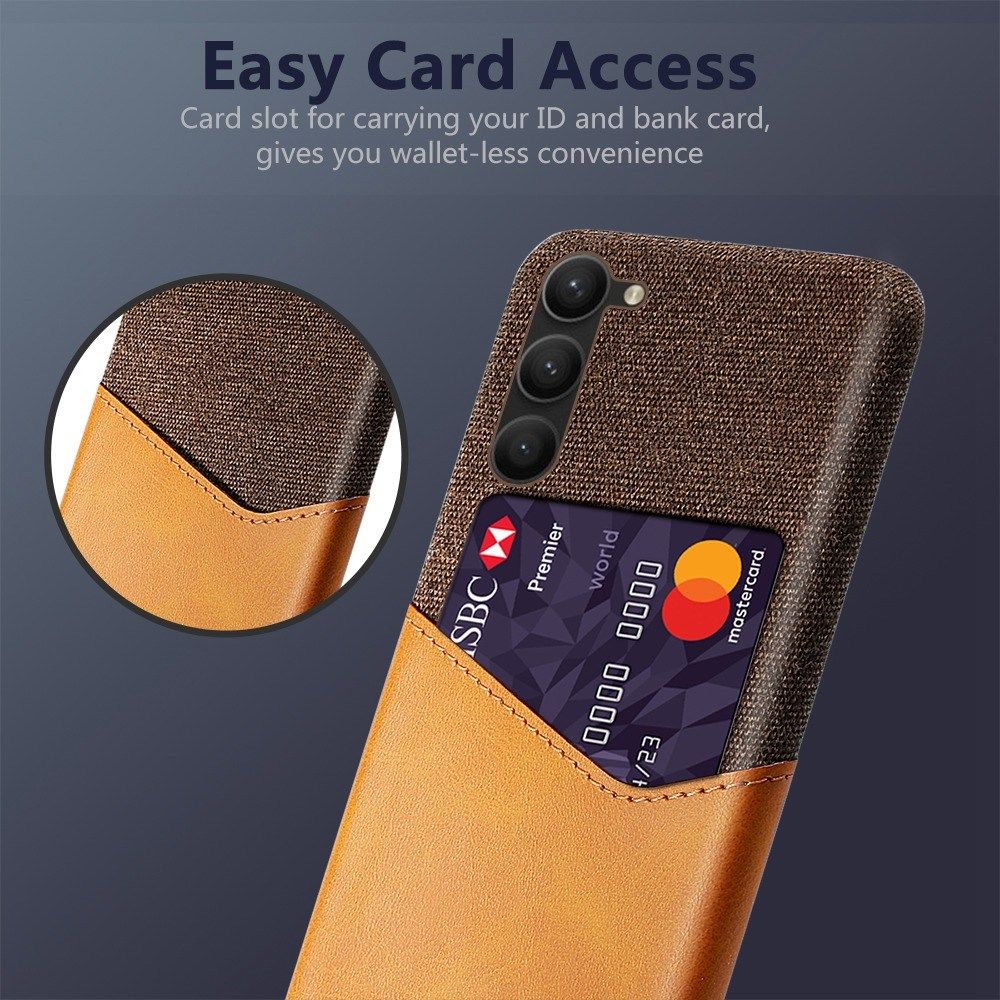 Samsung Galaxy S23 Plus Hoesje met Kaarthouder Back Cover Bruin afbeelding 2