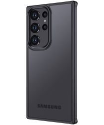 Samsung Galaxy S23 Ultra Hoesje Schokbestendig Back Cover Matte Zwart