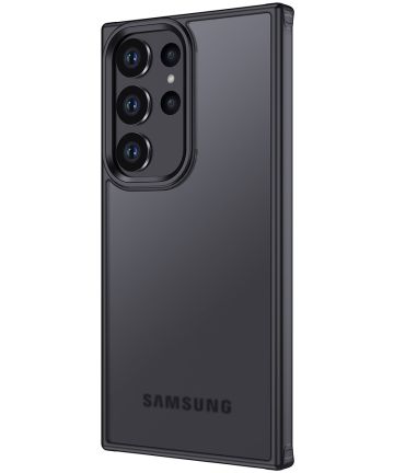 Samsung Galaxy S23 Ultra Hoesje Schokbestendig Back Cover Matte Zwart Hoesjes