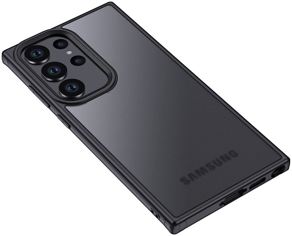 Samsung Galaxy S23 Ultra Hoesje Schokbestendig Back Cover Matte Zwart afbeelding 2