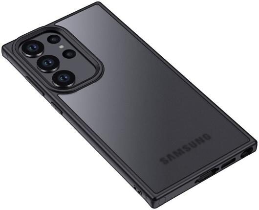Samsung Galaxy S23 Ultra Hoesje Schokbestendig Back Cover Matte Zwart afbeelding 2