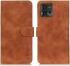 KHAZNEH Motorola  Moto G72 Hoesje Retro Wallet Book Case Bruin afbeelding 2