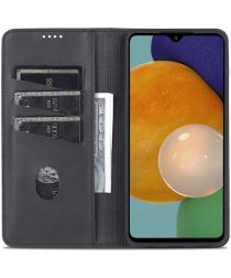 AZNS Samsung Galaxy A14 Hoesje Wallet Book Case Kunstleer Zwart