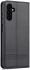 AZNS Samsung Galaxy A14 Hoesje Wallet Book Case Kunstleer Zwart afbeelding 3