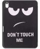 Apple iPad 10.9 (2022) Hoes Tri-Fold Don't Touch Me Print