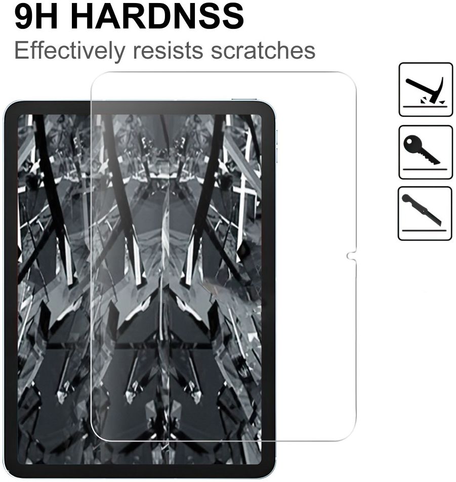 Apple iPad 10.9 (2022) / 11 (2025) Screen Protector Arc Edge 9H Tempered Glass afbeelding 2