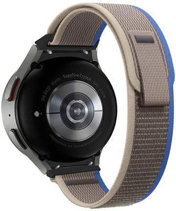 Samsung Galaxy Watch 5 / 4 Sport Bandje Nylon Bruin Blauw Bandjes