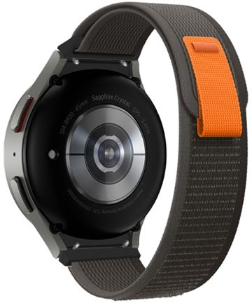 Samsung Galaxy Watch 5 / 4 Sport Bandje Nylon Zwart Grijs Bandjes