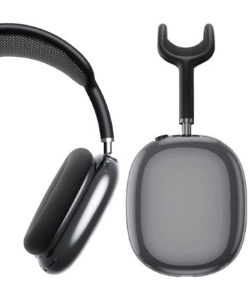 Apple AirPods Max Hoesje Flexibel TPU Headset Cover Transparant Zwart Hoesjes