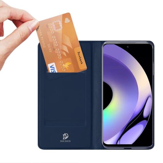 Dux Ducis Skin Pro Realme 10 Pro Hoesje Portemonnee Book Case Blauw afbeelding 2