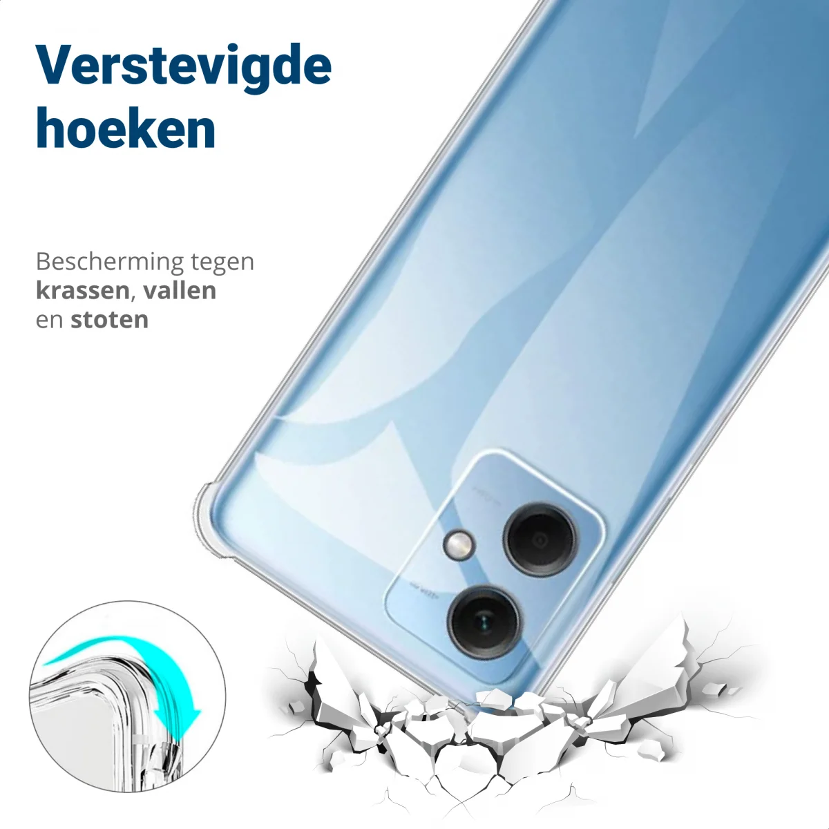 Xiaomi Redmi Note 12 5G/Poco X5 Hoesje Schokbestendig TPU Transparant afbeelding 4