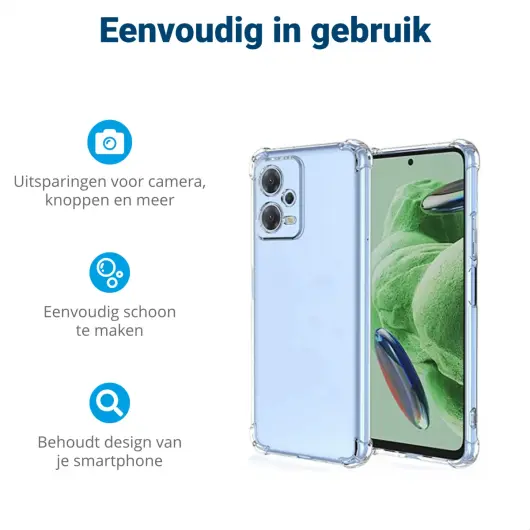 Xiaomi Redmi Note 12 5G/Poco X5 Hoesje Schokbestendig TPU Transparant afbeelding 7