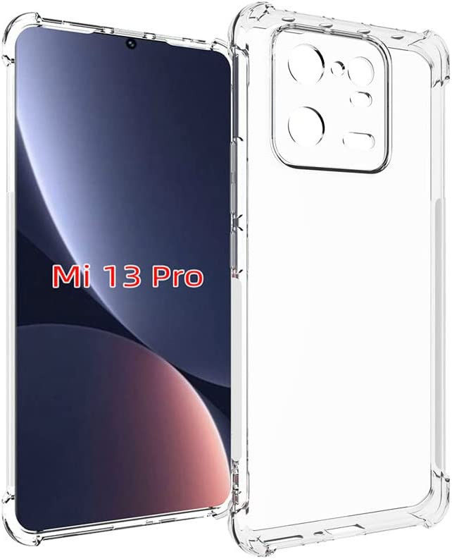 Xiaomi 13 Pro Hoesje Schokbestendig en Dun TPU Back Cover Transparant afbeelding 1