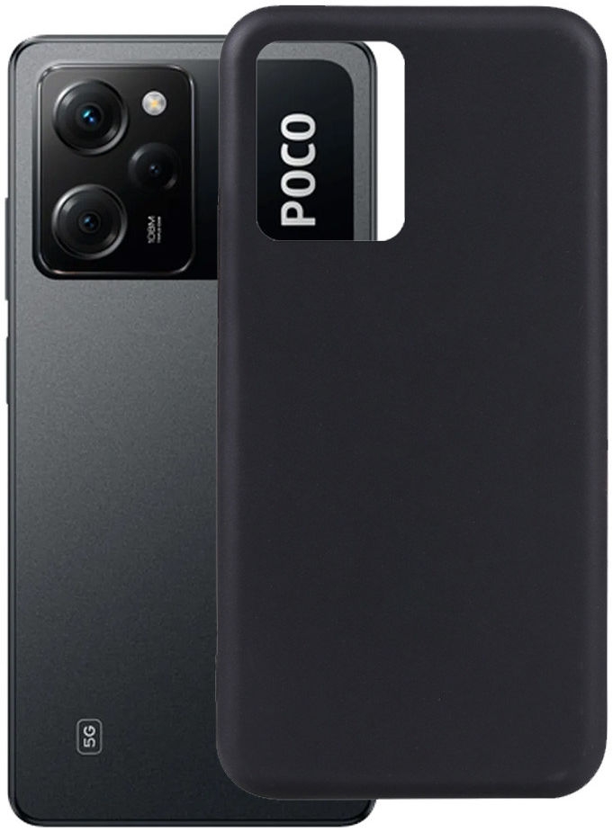 Xiaomi Redmi Note 12 5G/Poco X5 Hoesje Dun TPU Matte Back Cover Zwart afbeelding 1