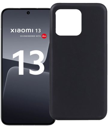 Xiaomi 13 Hoesje Dun TPU Matte Back Cover Zwart Hoesjes