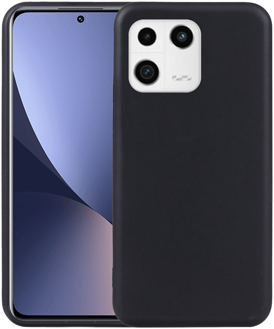 Xiaomi 13 Hoesje Dun TPU Matte Back Cover Zwart afbeelding 2