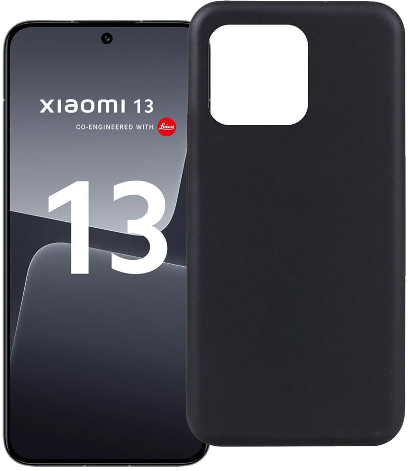 Xiaomi 13 Hoesje Dun TPU Matte Back Cover Zwart afbeelding 1