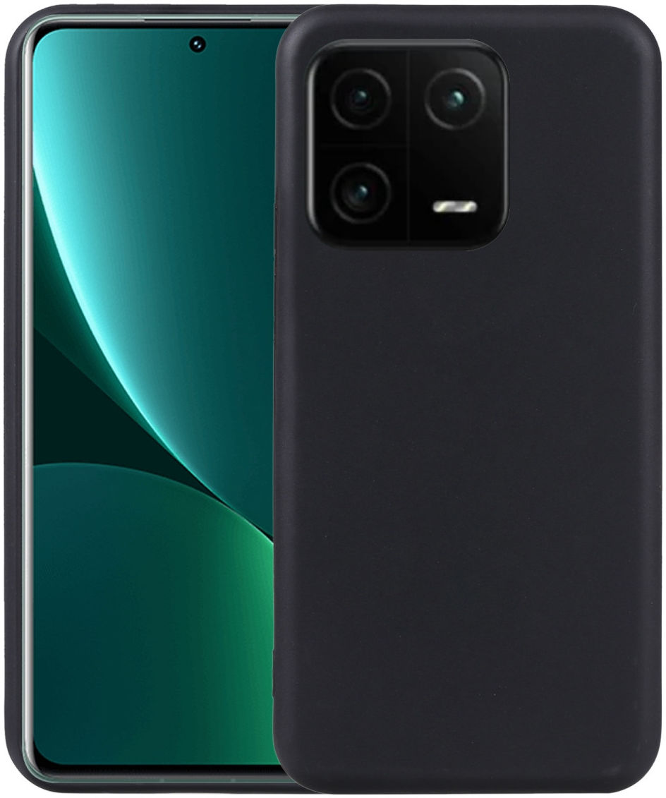 Xiaomi 13 Pro Hoesje Dun TPU Matte Back Cover Zwart afbeelding 1