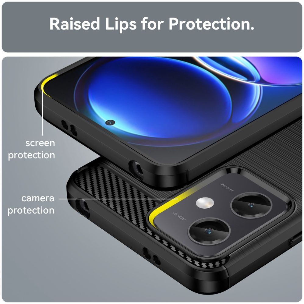 Xiaomi Redmi Note 12 5G/Poco X5 Hoesje Geborsteld TPU Back Cover Zwart afbeelding 7