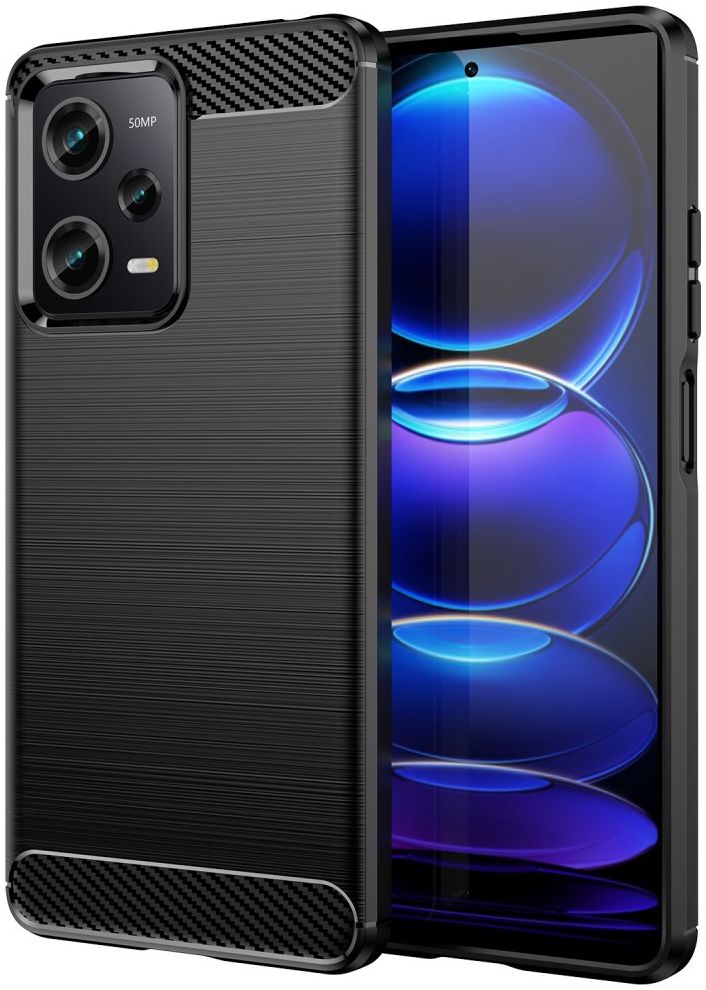 Xiaomi Redmi Note 12 Pro / Poco X5 Pro Hoesje Geborsteld TPU Zwart afbeelding 1