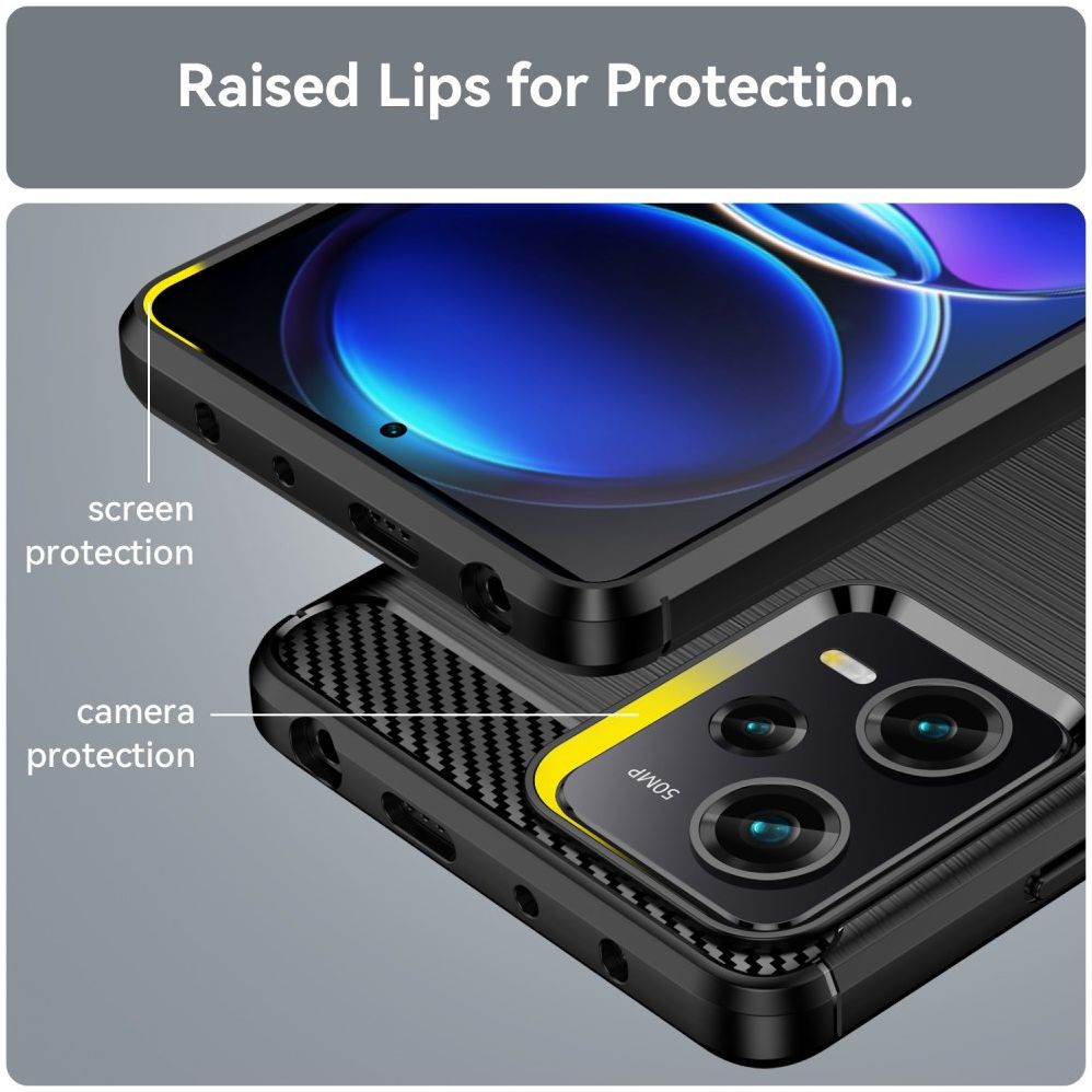 Xiaomi Redmi Note 12 Pro / Poco X5 Pro Hoesje Geborsteld TPU Zwart afbeelding 7