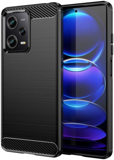 Xiaomi Redmi Note 12 Pro / Poco X5 Pro Hoesje Geborsteld TPU Zwart afbeelding 1