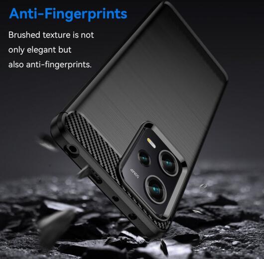 Xiaomi Redmi Note 12 Pro / Poco X5 Pro Hoesje Geborsteld TPU Zwart afbeelding 4