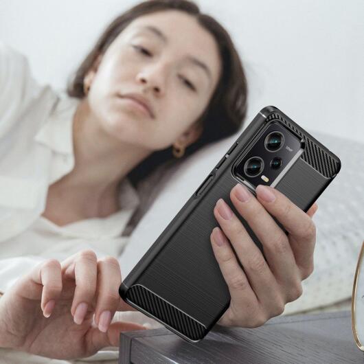 Xiaomi Redmi Note 12 Pro / Poco X5 Pro Hoesje Geborsteld TPU Zwart afbeelding 8