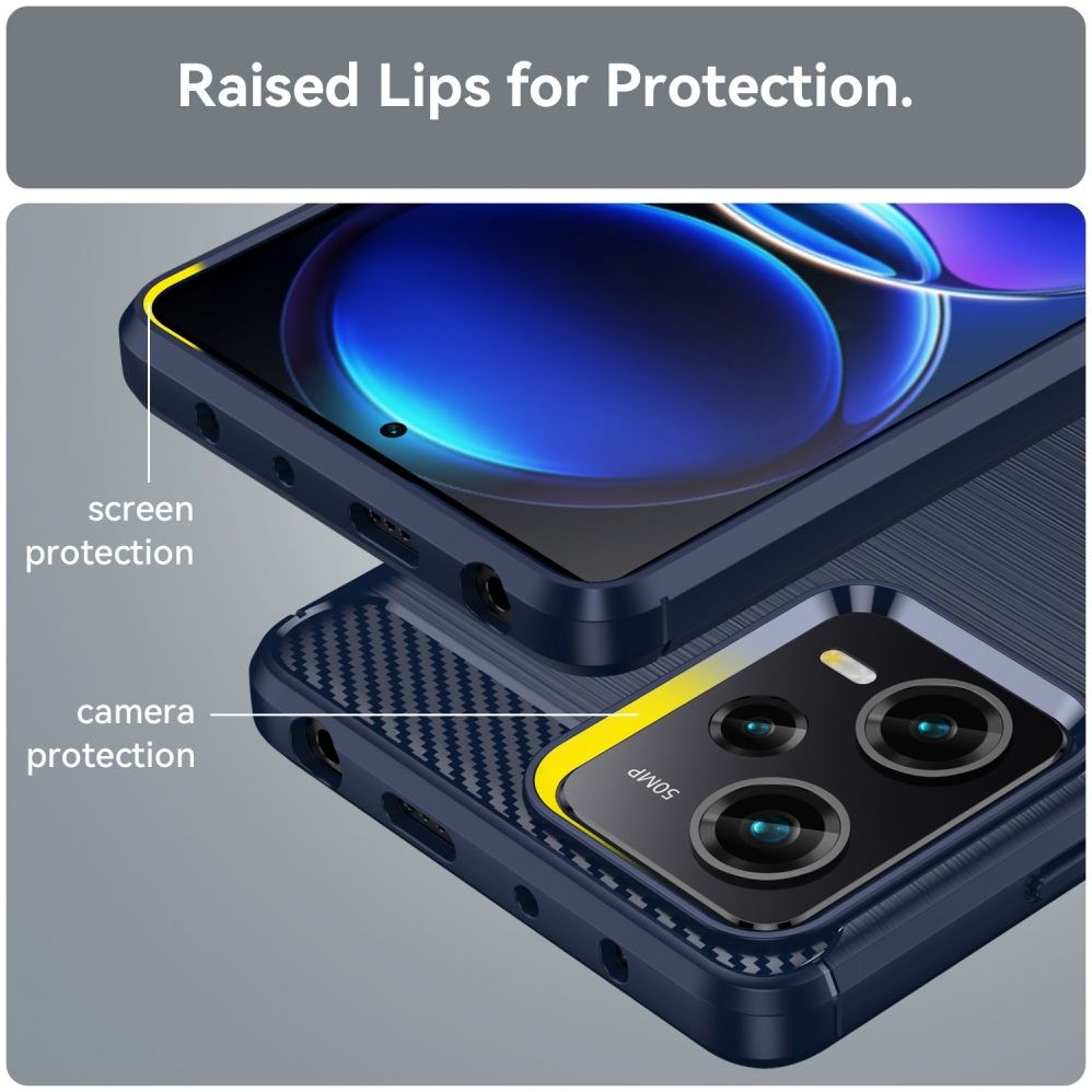Xiaomi Redmi Note 12 Pro / Poco X5 Pro Hoesje Geborsteld TPU Blauw afbeelding 7