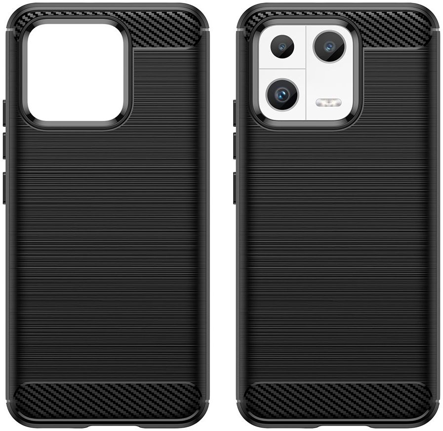 Xiaomi 13 Hoesje Geborsteld TPU Flexibele Back Cover Zwart afbeelding 9
