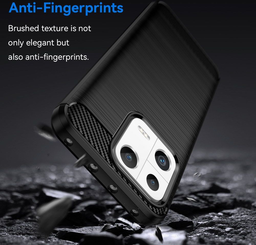 Xiaomi 13 Hoesje Geborsteld TPU Flexibele Back Cover Zwart afbeelding 4