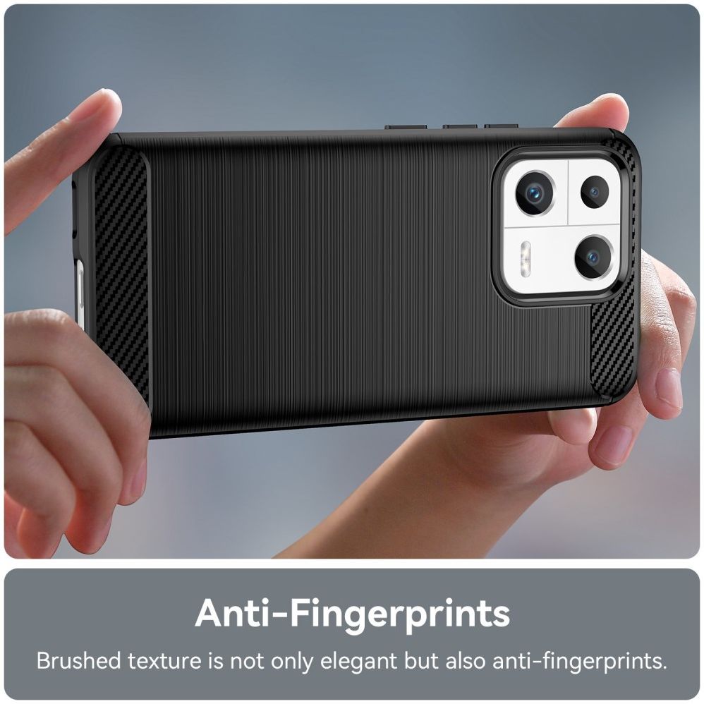 Xiaomi 13 Hoesje Geborsteld TPU Flexibele Back Cover Zwart afbeelding 7