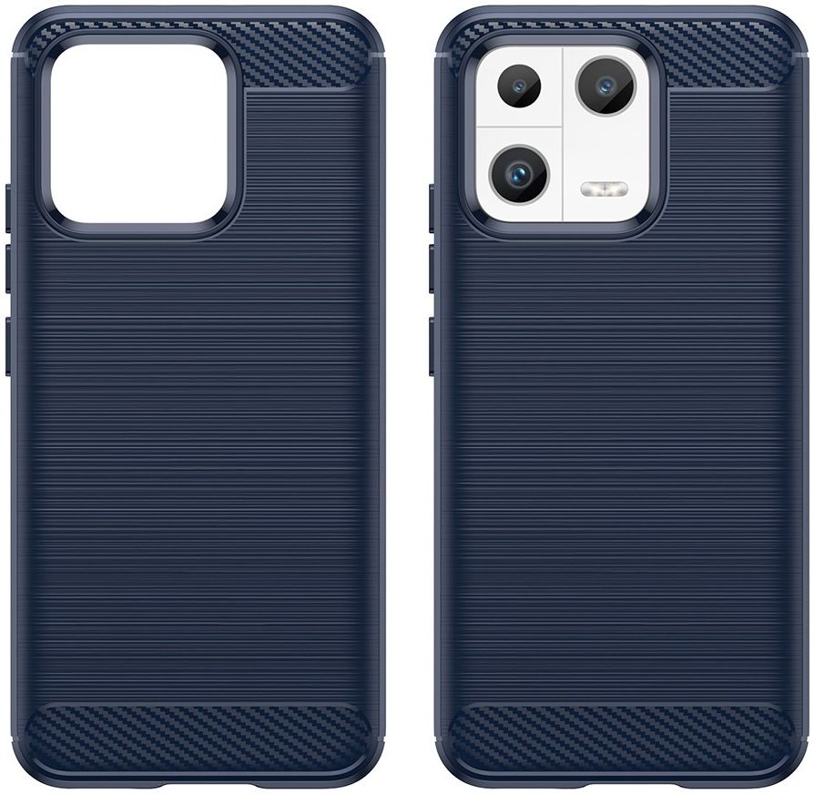 Xiaomi 13 Hoesje Geborsteld TPU Flexibele Back Cover Blauw afbeelding 9