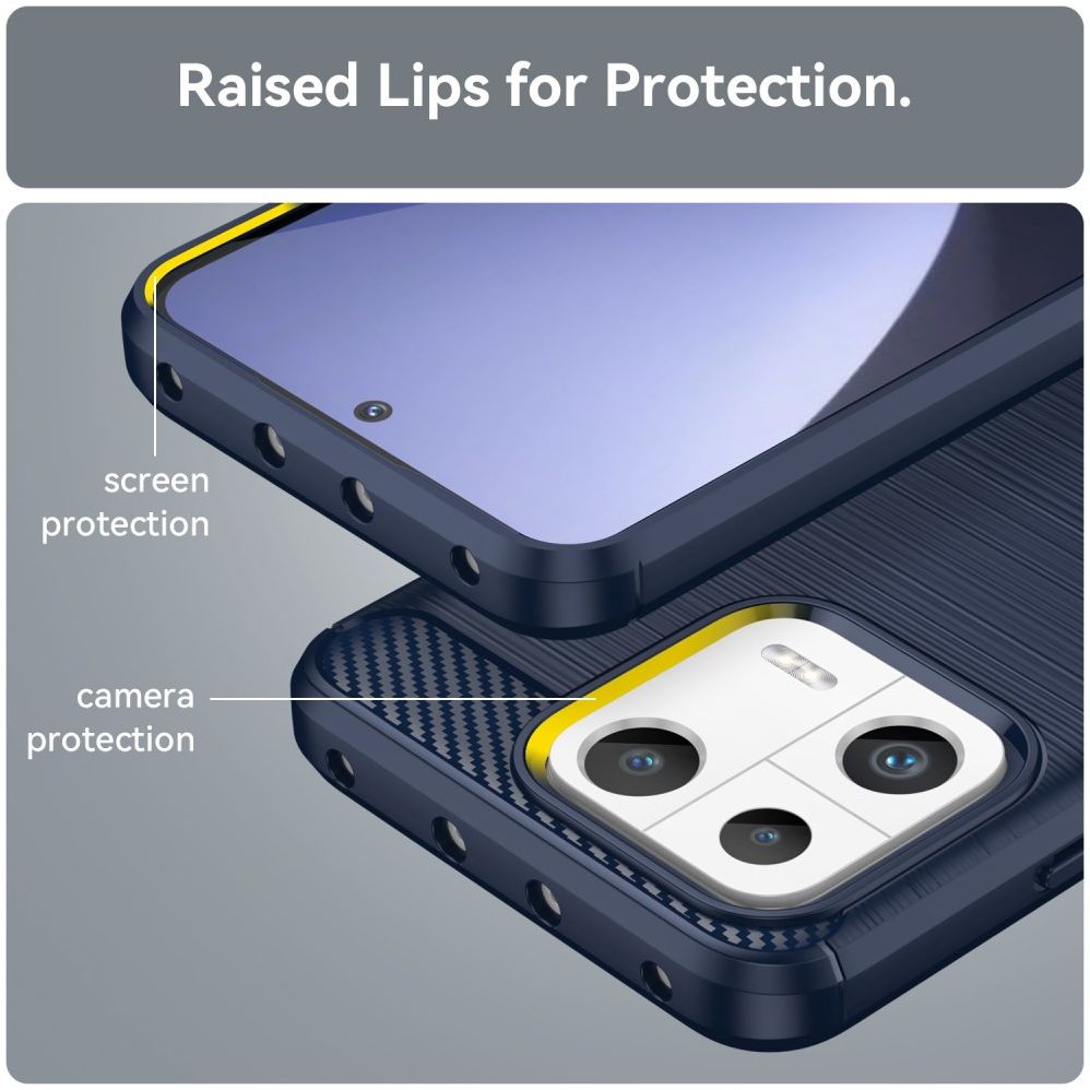 Xiaomi 13 Hoesje Geborsteld TPU Flexibele Back Cover Blauw afbeelding 8