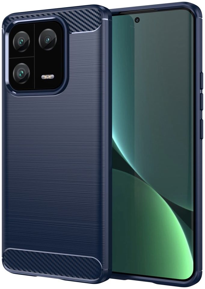 Xiaomi 13 Pro Hoesje Geborsteld TPU Flexibele Back Cover Blauw afbeelding 1