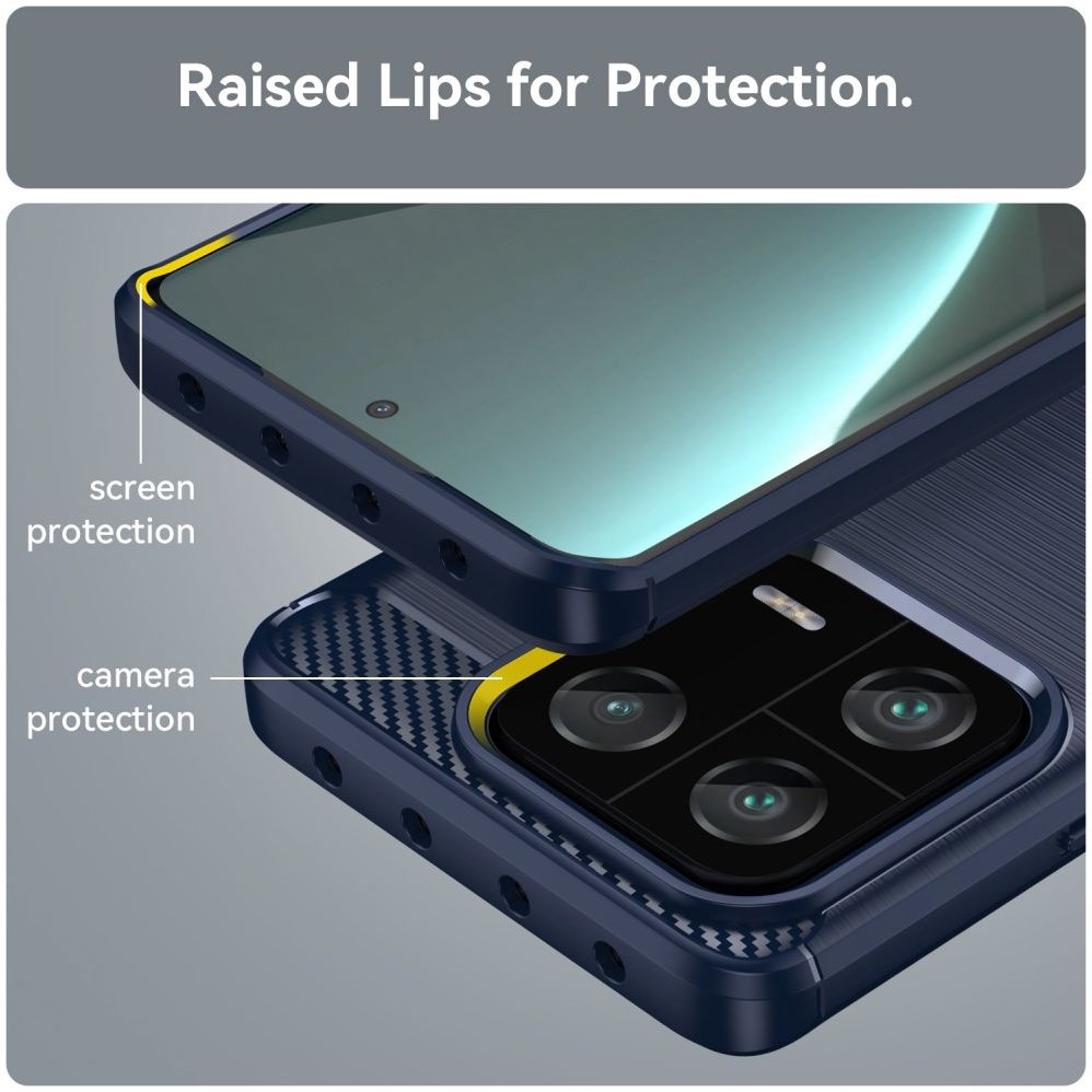 Xiaomi 13 Pro Hoesje Geborsteld TPU Flexibele Back Cover Blauw afbeelding 7
