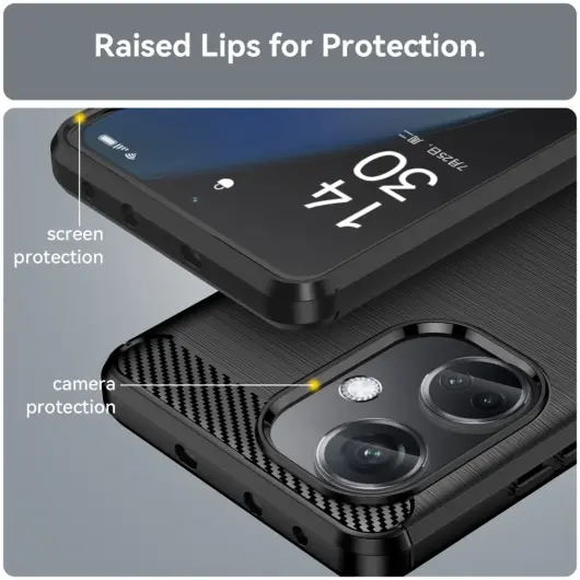 OnePlus Nord CE 3 Hoesje Geborsteld TPU Flexibele Back Cover Zwart afbeelding 6