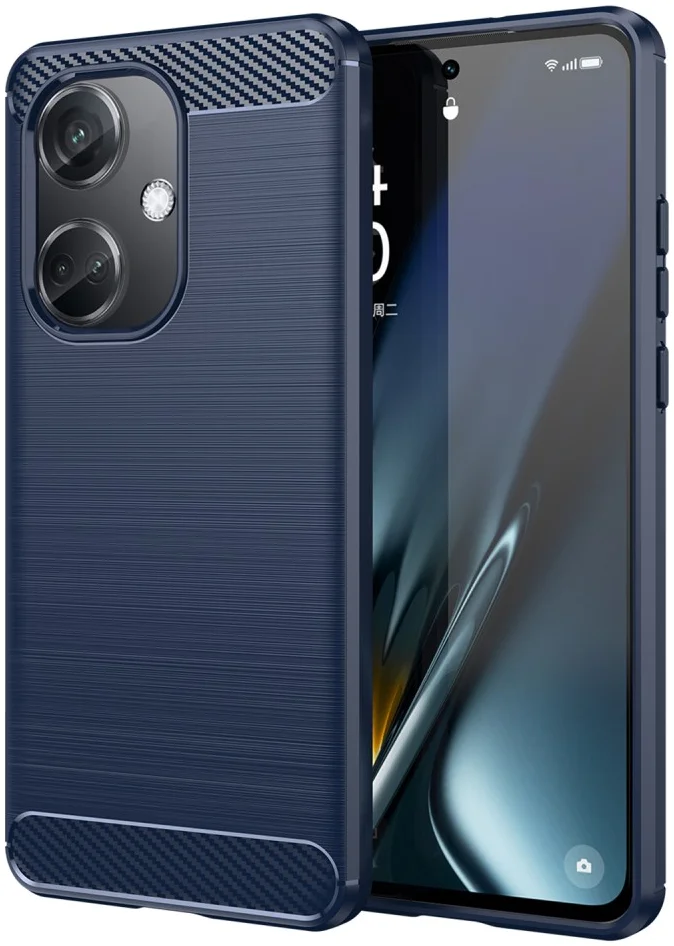 OnePlus Nord CE 3 Hoesje Geborsteld TPU Flexibele Back Cover Blauw afbeelding 1