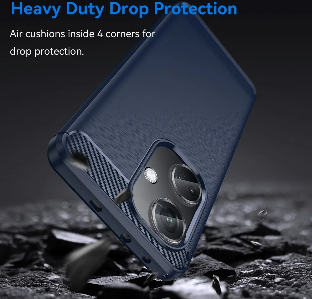 OnePlus Nord CE 3 Hoesje Geborsteld TPU Flexibele Back Cover Blauw afbeelding 4