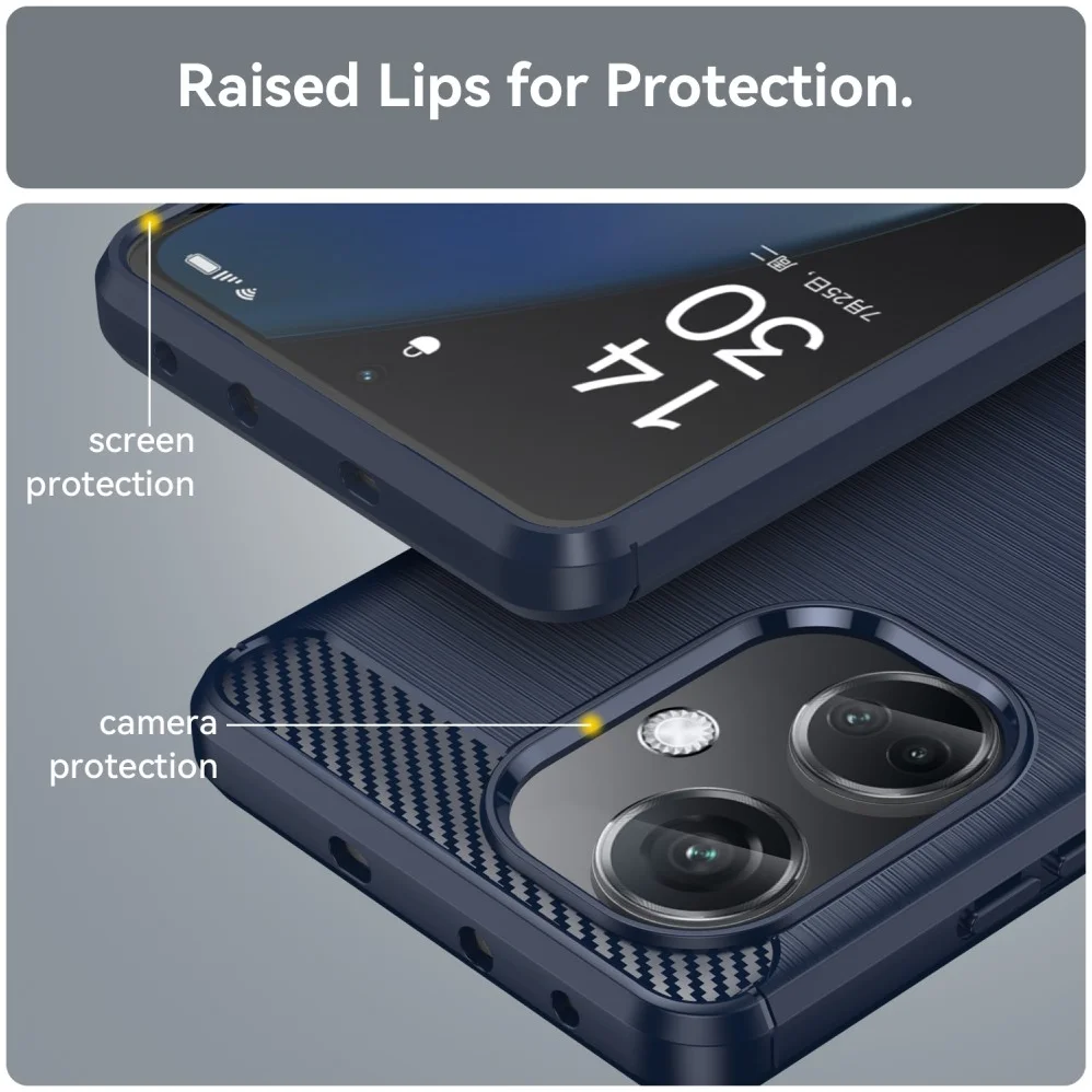 OnePlus Nord CE 3 Hoesje Geborsteld TPU Flexibele Back Cover Blauw afbeelding 7