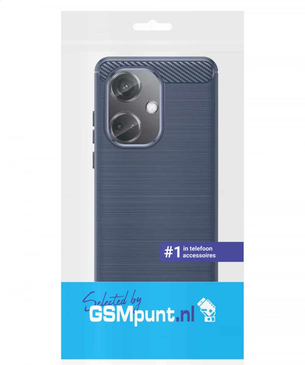 OnePlus Nord CE 3 Hoesje Geborsteld TPU Flexibele Back Cover Blauw afbeelding 10