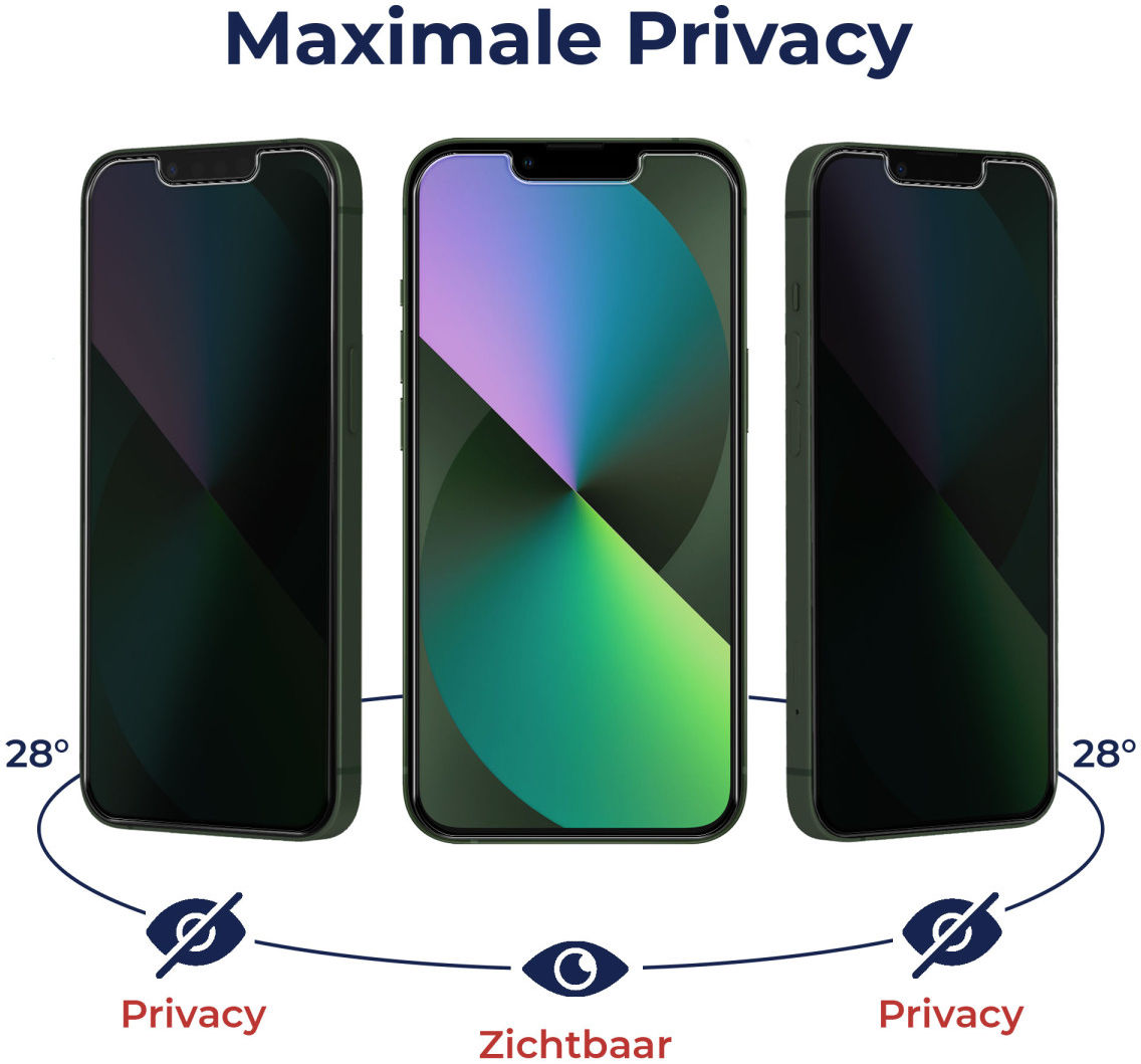 Rosso Xiaomi Redmi Note 12 Pro Plus 9H Tempered Glass Privacy afbeelding 3