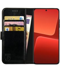 Rosso Element Xiaomi 13 Hoesje Book Cover Wallet Zwart