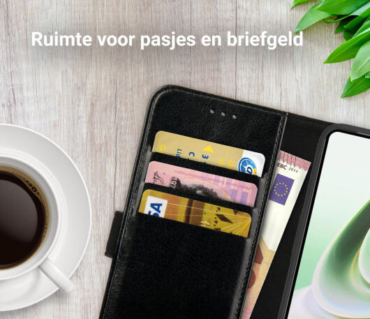 Rosso Element OnePlus Nord CE 3 Hoesje Book Cover Wallet Zwart afbeelding 4
