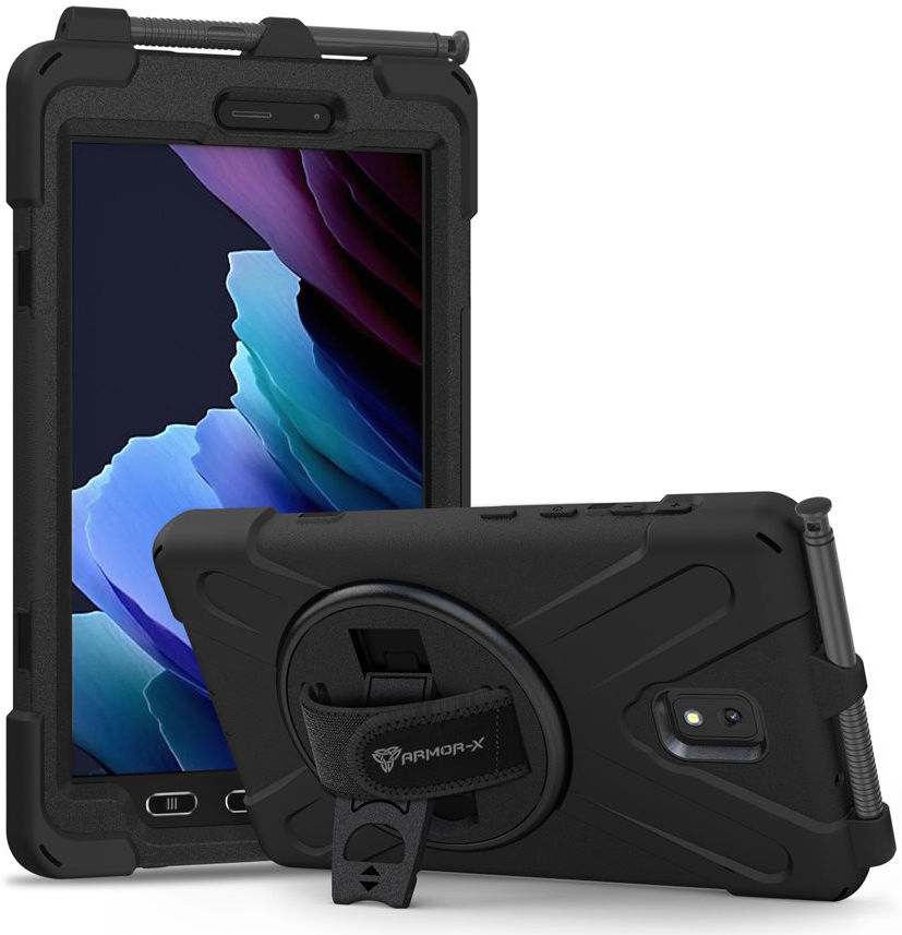 Armor-X Samsung Galaxy Tab Active 3 Hoes Full Protect Cover Zwart afbeelding 1