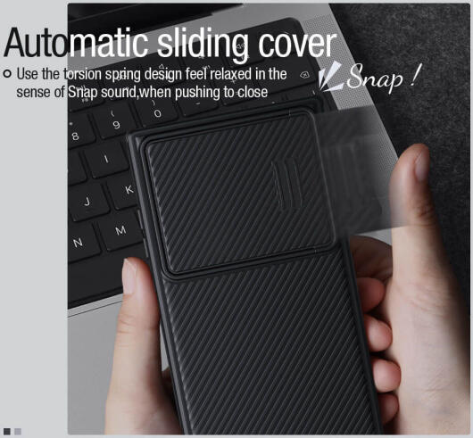 Nillkin CamShield S Samsung Galaxy S23 Ultra Hoesje met Slider Zwart afbeelding 4