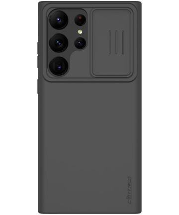 Nillkin Samsung Galaxy S23 Ultra Hoesje Siliconen Camera Slider Zwart Hoesjes