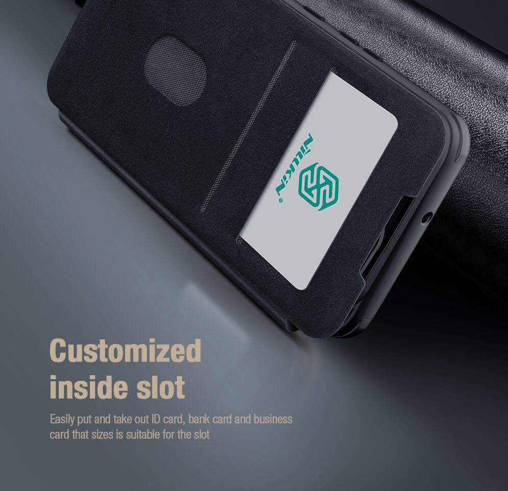 Nillkin Qin Pro Leather Samsung Galaxy S23 Hoesje met Slider Zwart afbeelding 6