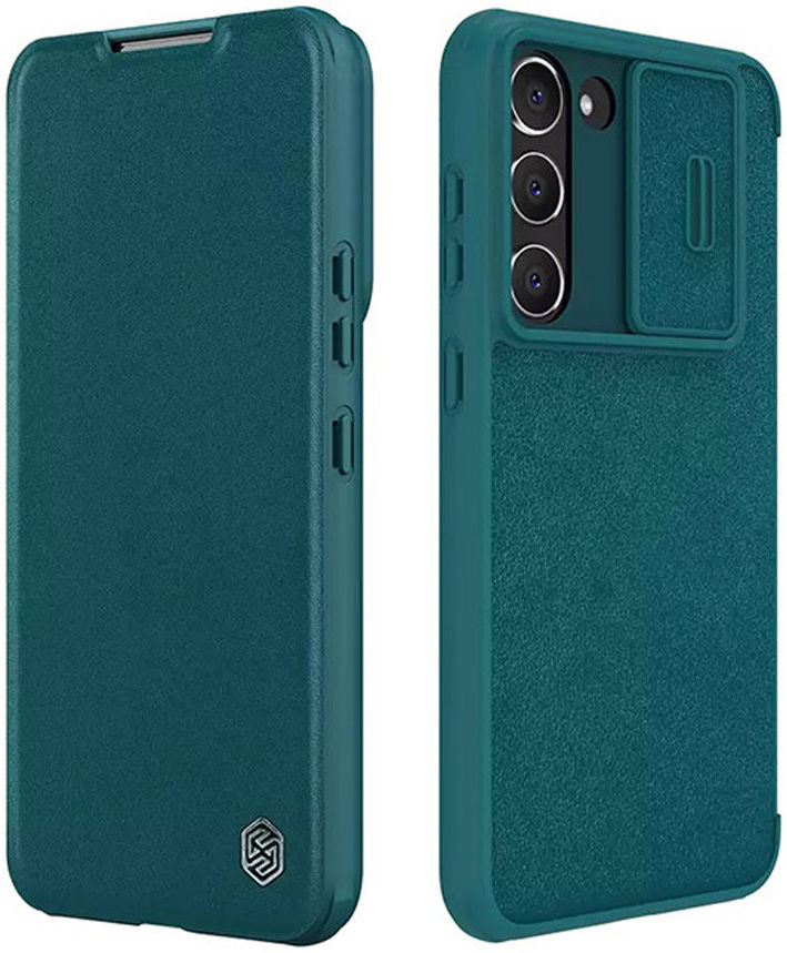 Nillkin Qin Pro Leather Samsung Galaxy S23 Hoesje met Slider Groen afbeelding 2