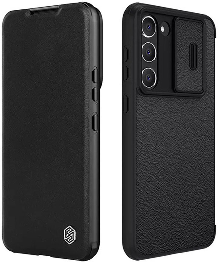 Nillkin Qin Pro Leather Samsung Galaxy S23 Plus Hoesje Slider Zwart afbeelding 2